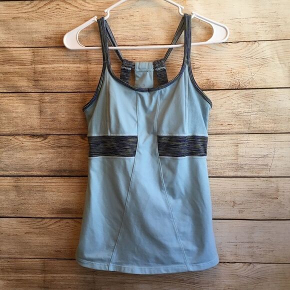 ATHLETA PRASADA RACER BACK TANK TOP IN TEAL - Picture 1 of 7